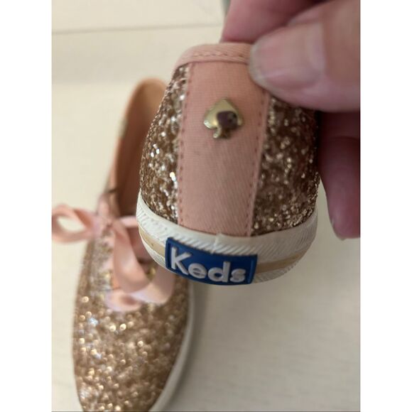 KATE SPADE Pink Sequin Keds Sneakers - Picture 4 of 7